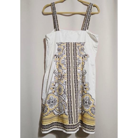 LOFT Dresses & Skirts - Ann Taylor LOFT Petites Sundress White Yellow Floral Dress 12P Summer